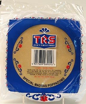 Pappadums, prirodni, 15cm, TRS - 200 g - Torba