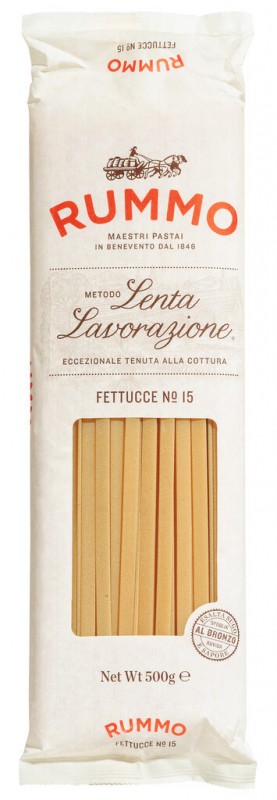 Fettucce, Le Classiche, pates a la semoule de ble dur, rummo - 500g - Carton