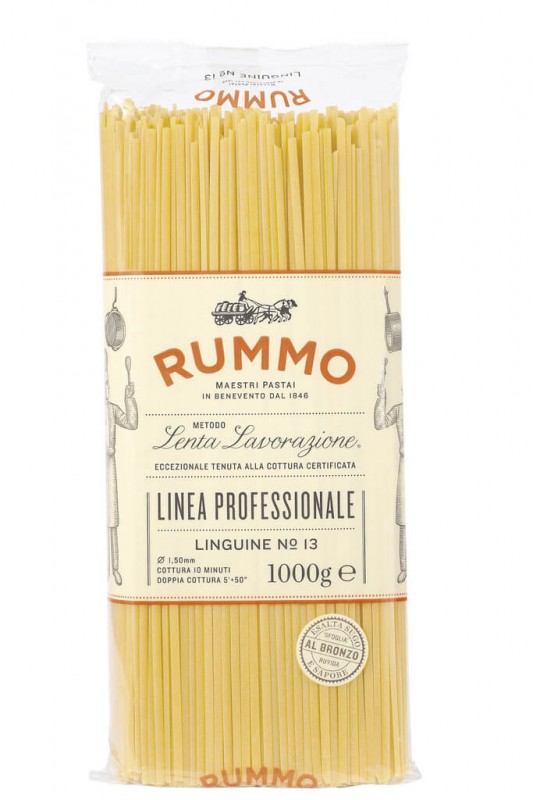 Linguine, Le Classiche, pates a la semoule de ble dur, rummo - 1 kg - Carton