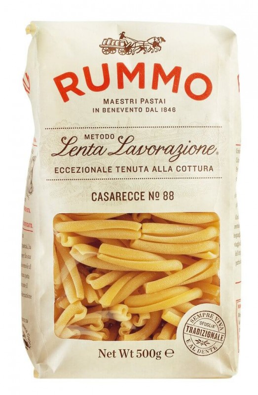 Casarecce, Le Classiche, pates a la semoule de ble dur, rummo - 500g - Carton