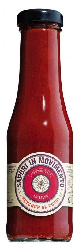 Ketchup al Curry, ketchup aux tomates et curry, Sapori in Movimento, bio - 300 ml - Verre