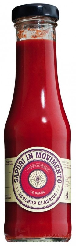 Ketchup classica, bio, ketchup aux tomates, bio, Sapori in Movimento - 300 ml - Verre