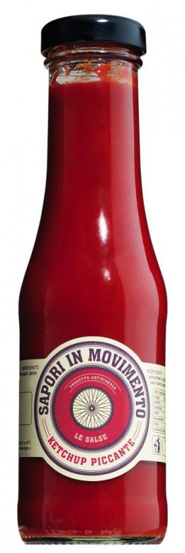 Ketchup piccante, BIO, ketchup aux tomates, epice, bio, Sapori in Movimento - 300 ml - Verre