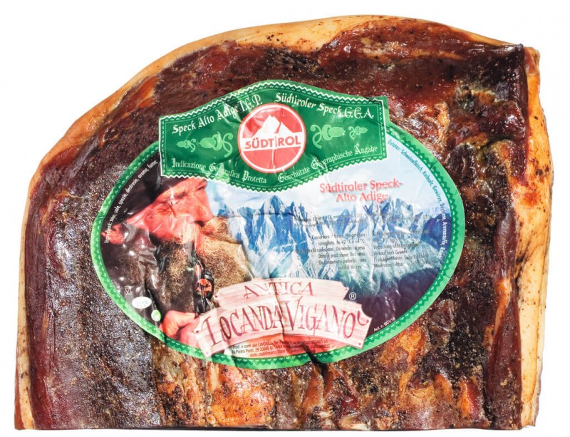 Speck del Sud Tirolo IGP, lard maigre du Tyrol du Sud IGP, Ruliano - environ 2kg - -