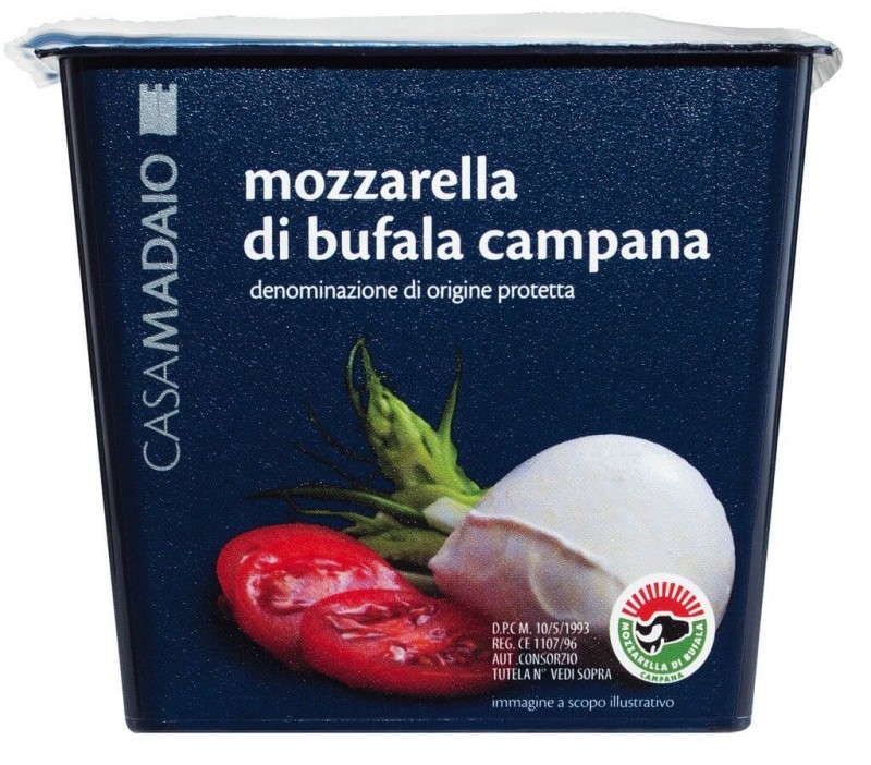 Mozzarella di bufala DOP, bocconcini, vaschetta, buffalo mozzarella, mellemstore kugler, i et krus, Casa Madaio - 6 x 5 x 50 g - kg