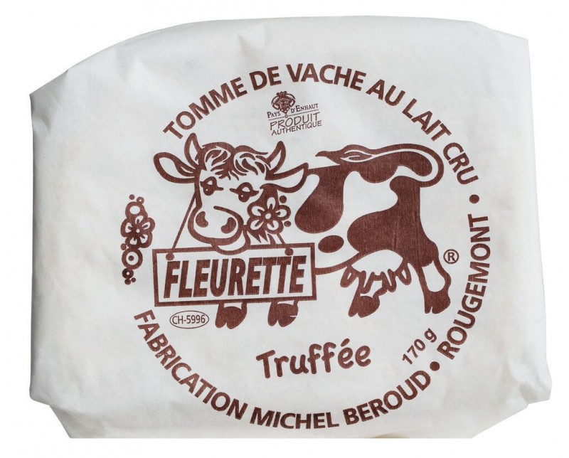 Truffe Tomme Fleurette, truffe molle au lait cru de vache, Michel Beroud - 170g - Morceau