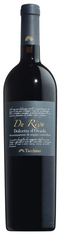 Dolcetto d`Ovada DOC Du Riva, vin rouge, barrique, tacchino - 0,75 l - bouteille