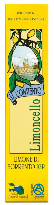 Lime liqueur, limoncello con Limoni di Sorrento IGP, Il Convento - 200 ml - bottle