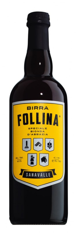 Birra Follina - Sanavalle, Bier, Vallis Mareni - 0,75 l - Flasche