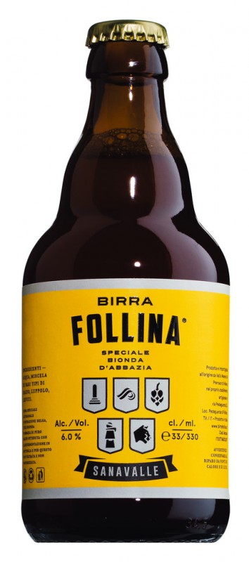 Birra Follina - Sanavalle, Bier, Vallis Mareni - 0,33 l - Flasche