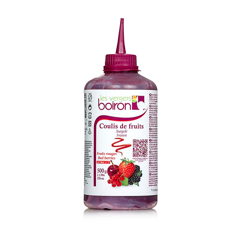 Boiron Coulis Rote Früchte, Sauce, 17% Zucker, Squeeze Flasche - 500 g - Pe-flasche