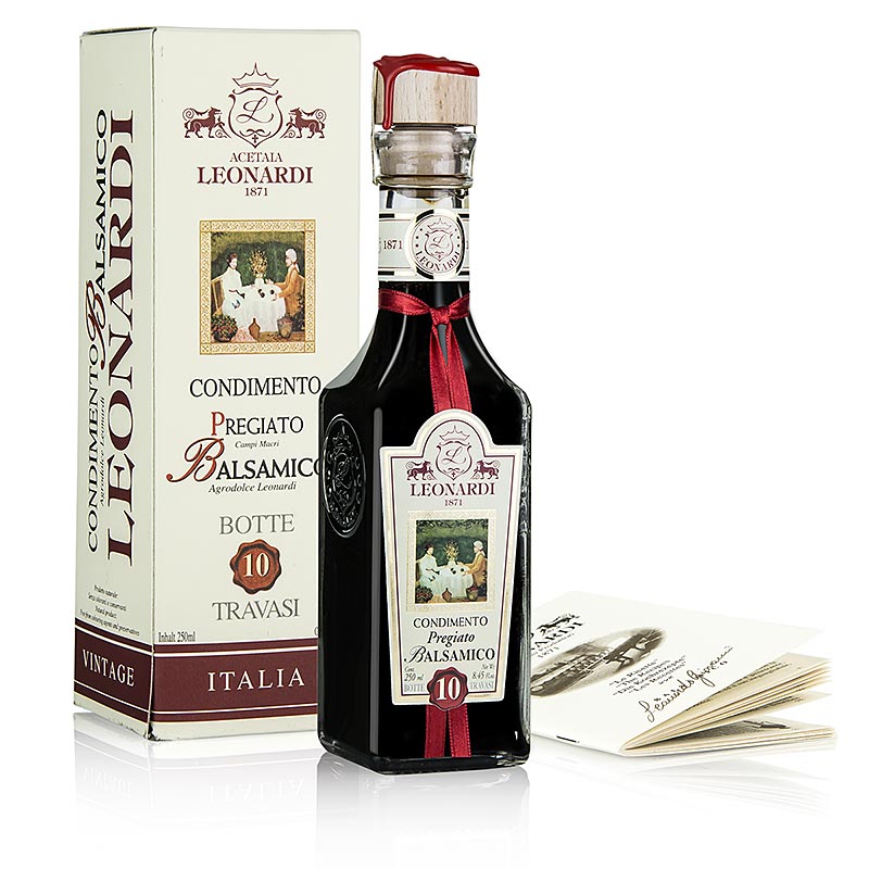 Leonardi - Condiment Balsamico, Pregiato, 10 ans L108 - 250 ml - Bouteille