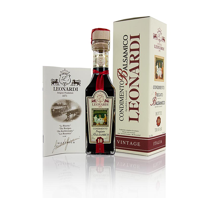 Leonardi - Condiment Balsamico, Pregiato, 10 ans L108 - 250 ml - Bouteille