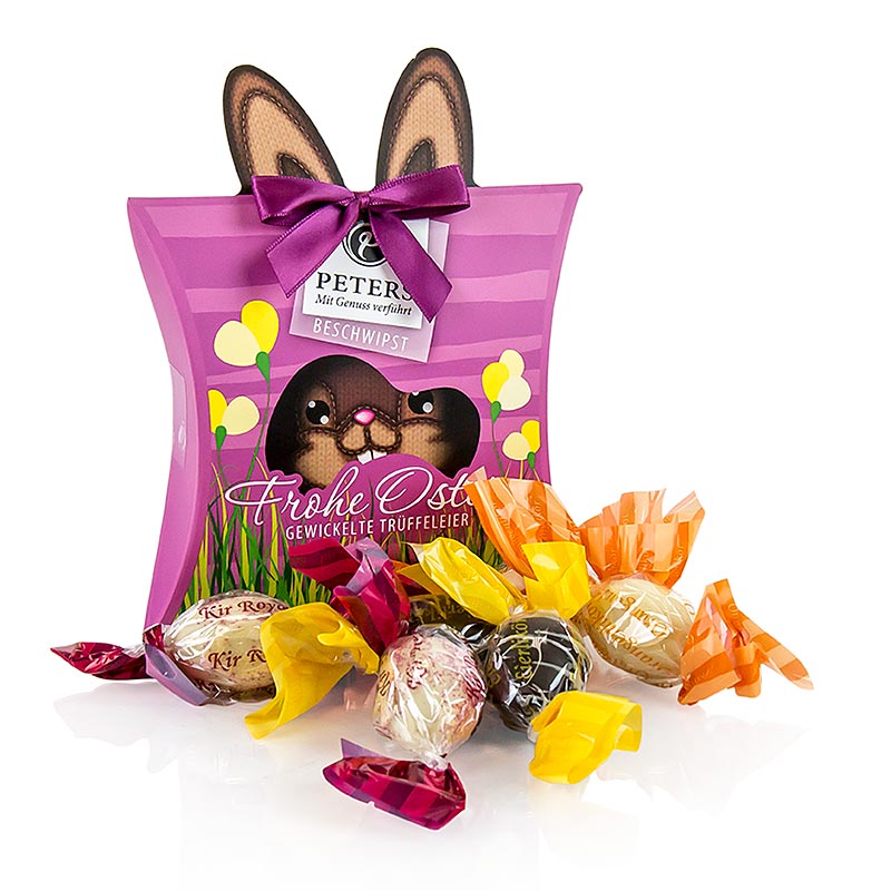 Easter chocolates Happy Easter, wrapped truffle eggs, tipsy, Peters - 120 g - pack