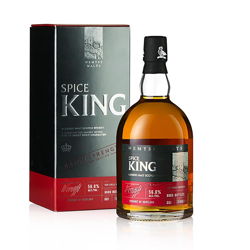 Blended Malt Whisky Wemyss, Spice King, fatstyrke, 58% vol., Skotland - 700 ml - flaske