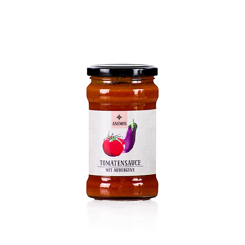 Sauce pour pates tomates-aubergines ANEMOS - 280g - Verre