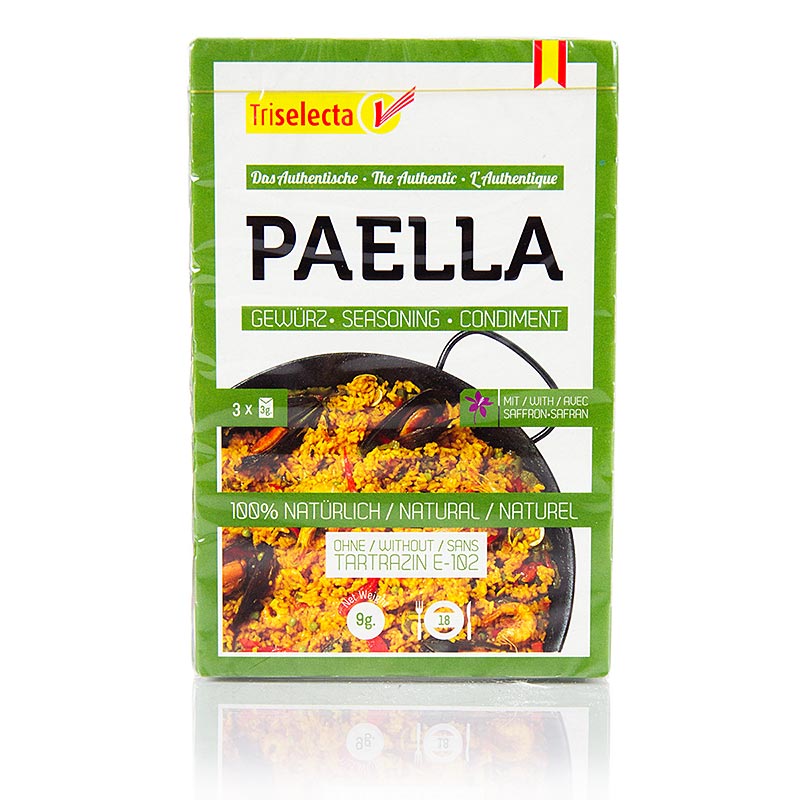 Paella krydderier, med ægte safran, 3x3g - 9 g - kasse