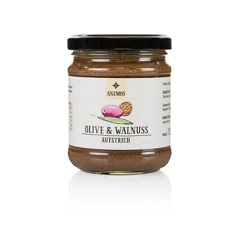 Tapenade olive-noix, ANEMOS - 200 g - Verre