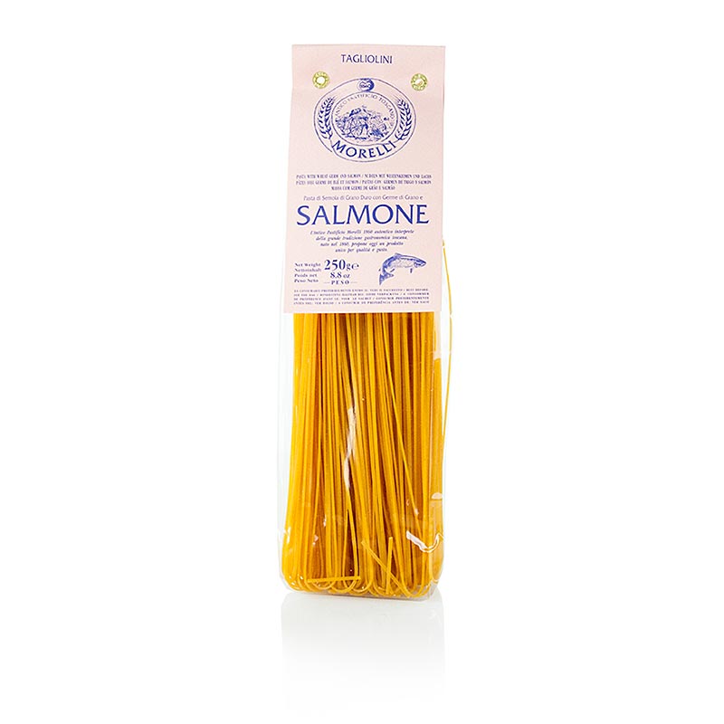 Morelli 1860 Tagliolini Salmone, med laks og hvedekim - 250 g - taske