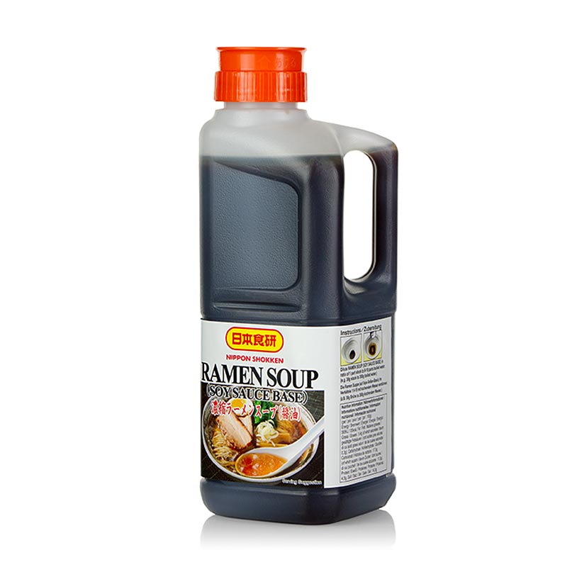 Base de soupe ramen, saveur sauce soja, Nihon Shokken - 1,68L - Bouteille PE