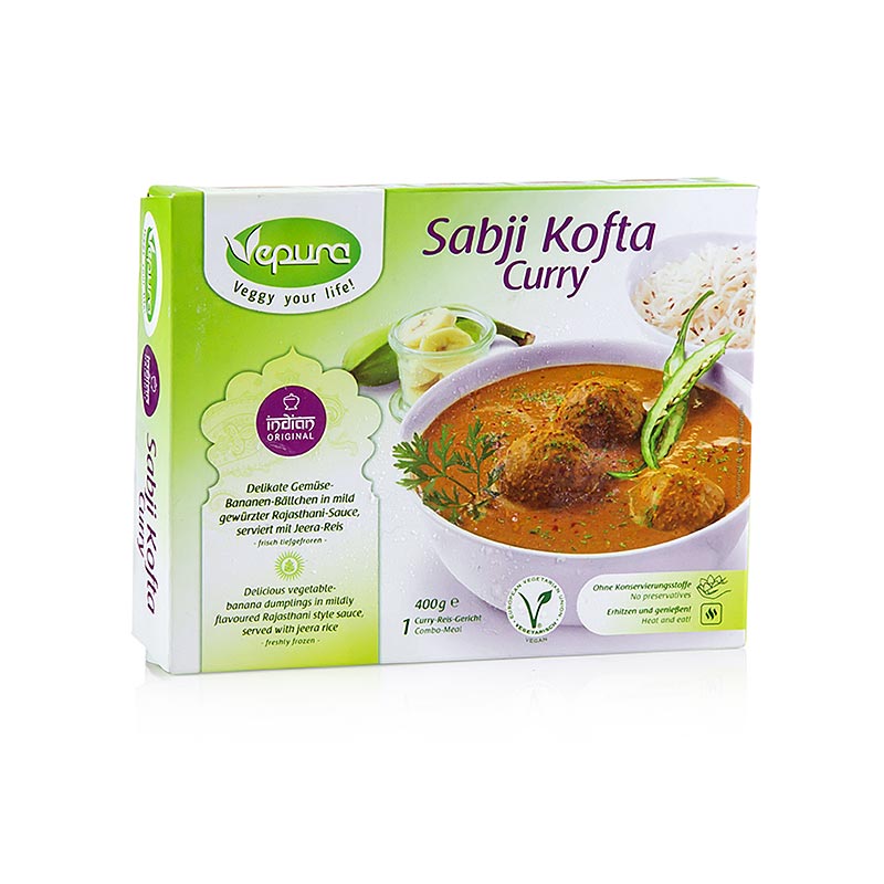 Sabji Kofta Curry - groente-bananenballetjes, Rajasthani-saus, jeera-rijst - 400 g - pak