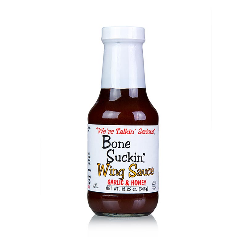 Sauce pour ailes de poulet Bone Suckin` - Miel d`ail, Ford`s Food - 290 ml - Verre