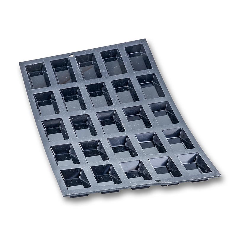 deBUYER moule a patisserie Moulflex, 20 mini financiers, 49x26mm, hauteur 11mm, 17,5x30cm - 1 piece - Lache