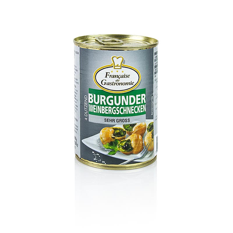 Escargots romains, tres gros, 4 douzaines, Francaise de Gastronomie - 400g - peut