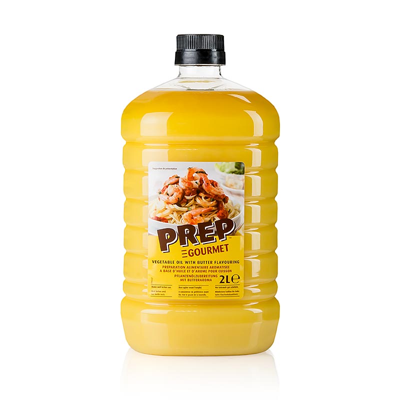 Prep Gourmet, huile vegetale au gout de beurre - 2 litres - Pe-caniste.