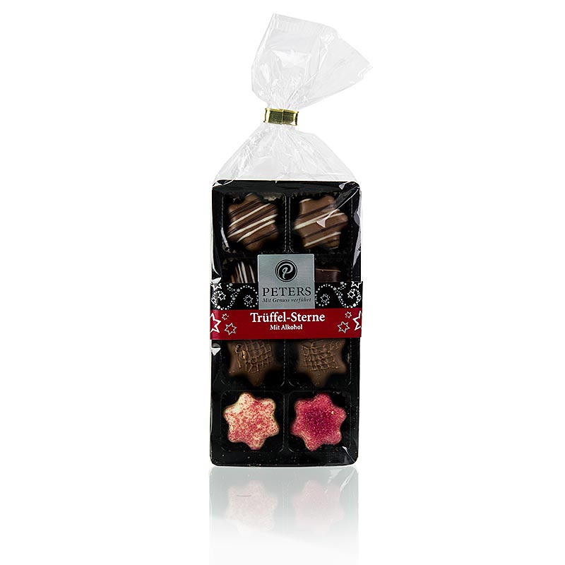 Chocolats de Noel - etoiles aux truffes, avec alcool, Peters - 100g - paquet