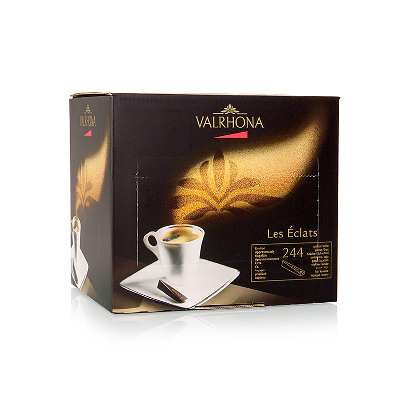 Batonnets de chocolat Valrhona Eclat ANDOA NOIRE noble amer bio - 1kg, 244 pieces. - boite