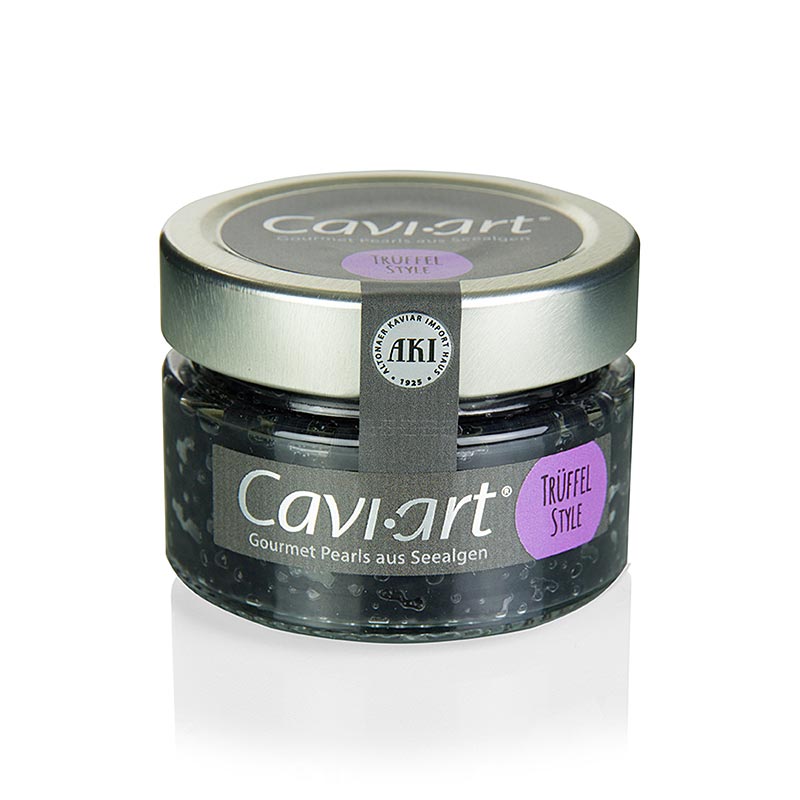 Cavi-Art® seaweed caviar, truffle flavour, vegan - 100 g - Glass