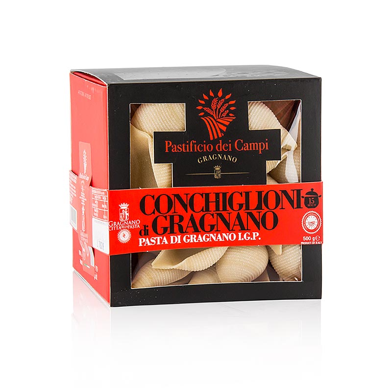 Pastificio dei Campi - N°57 Conchiglioni, grosse moule, Pasta di Gragnano IGP - 500g - boite