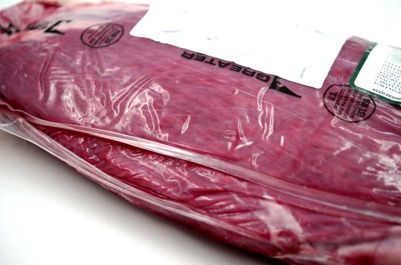 Bifteck de flanc de boeuf US Prime 2 pieces / sac., rabat ventral, Greater Omaha Packers du Nebraska - environ 1,8 kg - vide