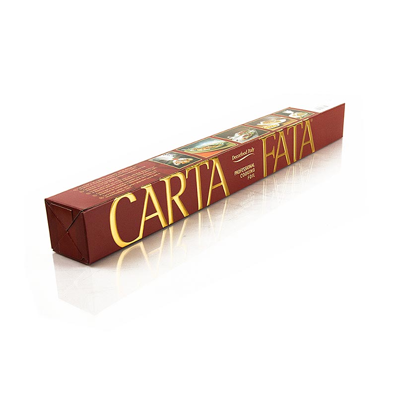 CARTA FATA® cooking and frying foil, heat-resistant up to 220°C, 50 cm x 10 m - 1 roll, 10 m - Cardboard