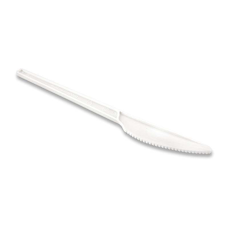 Naturesse engangskniv, hvid, lavet af CPLA, 16,8 cm - 50 timer - pakke