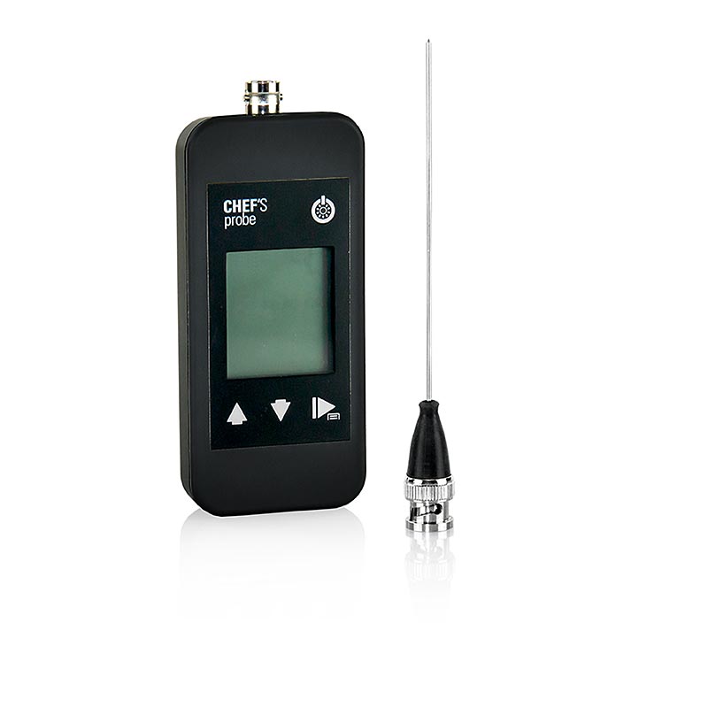 Chef`s Probe Thermometer with digital display, insertion probe, 1.5mm, black - 1 piece - Cardboard