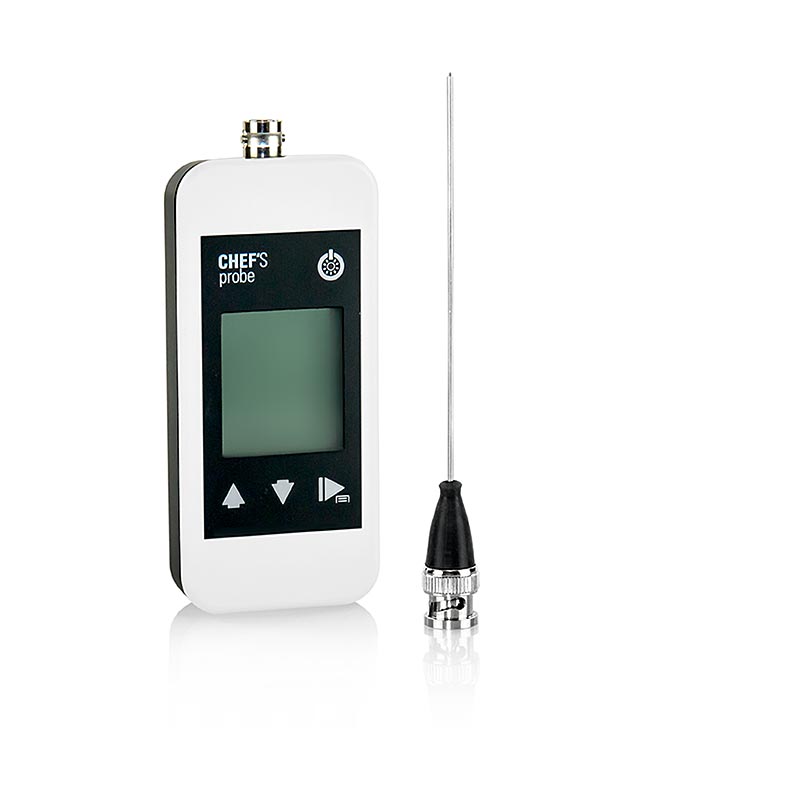 Chef`s Sondethermometer met digitaal display, steeksonde, 1,5 mm, wit - 1 stuk - Karton