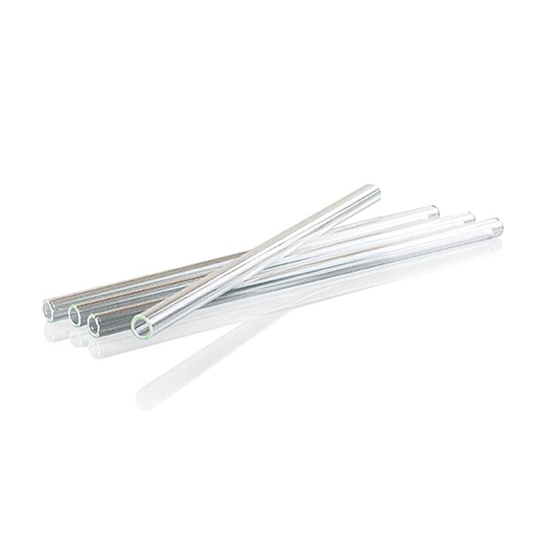 Glass drinking straws, straight, o8mm (1.1mm wall), 21cm - 50 hours - box