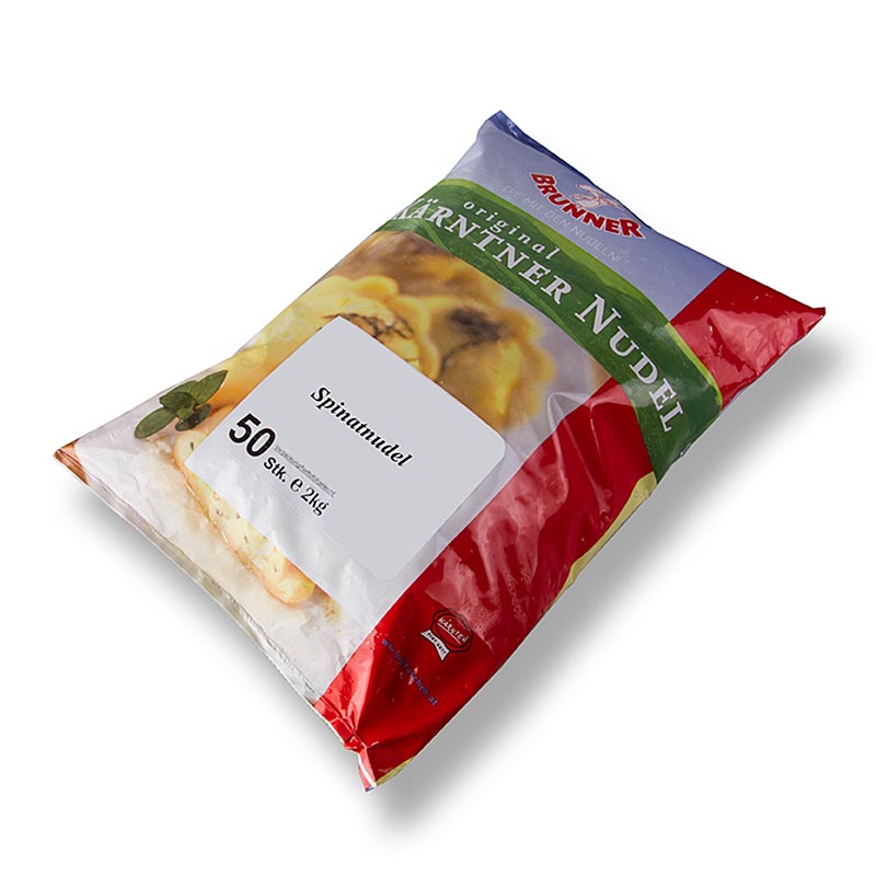 Nouilles aux epinards de Carinthie, raviolis fourres, Brunner - 2kg, 50x40g - sac