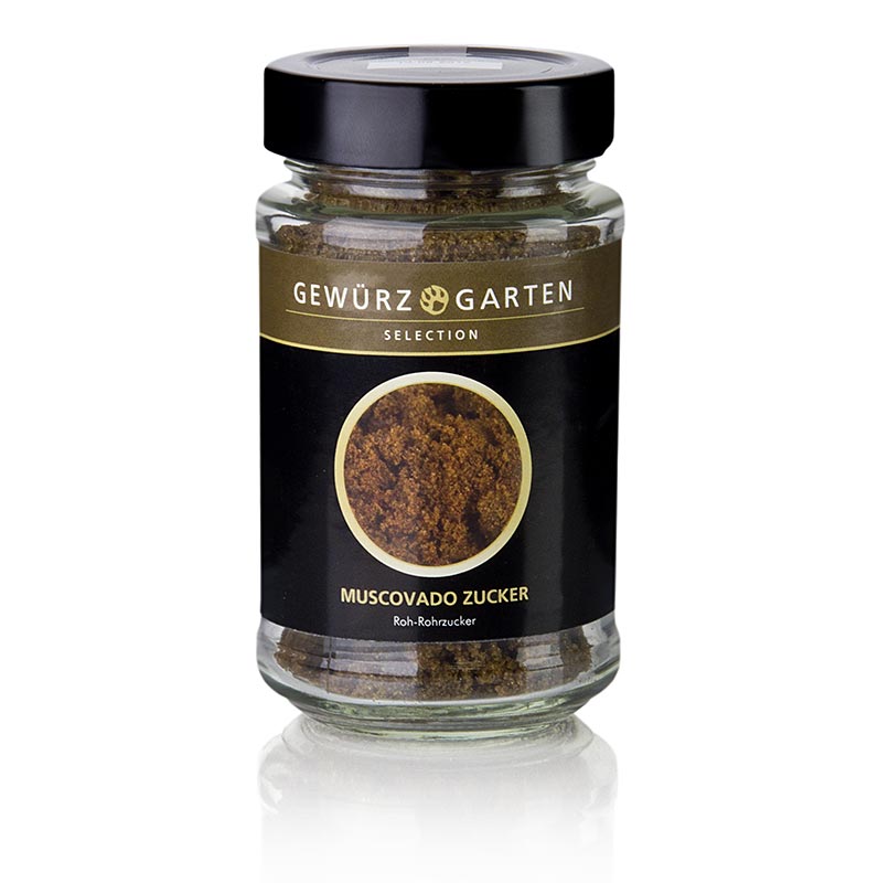 Sucre muscovado du Gewurzgarten, sucre de canne brut aux notes de caramel et de malt - 160g - Verre