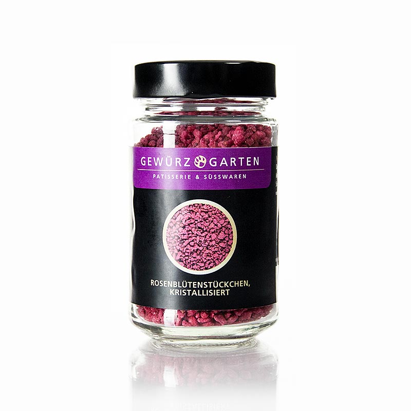 Morceaux de petales de rose Spice Garden, cristallises - 140g - Verre