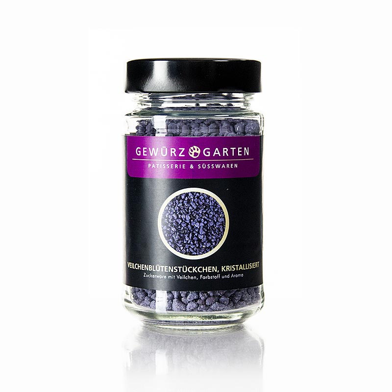 Morceaux de fleurs de violette Spice Garden, cristallisees - 140g - Verre