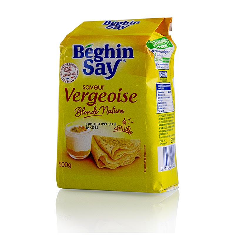 Sucre Vergeoise, leger, parfume au caramel - 500g - sac