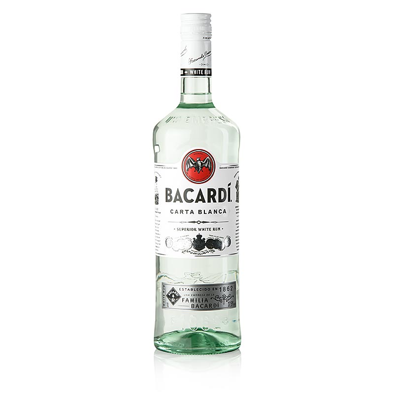 Rhum blanc superieur Bacardi Carta Blanca, 37,5% vol. - 1 litre - Bouteille