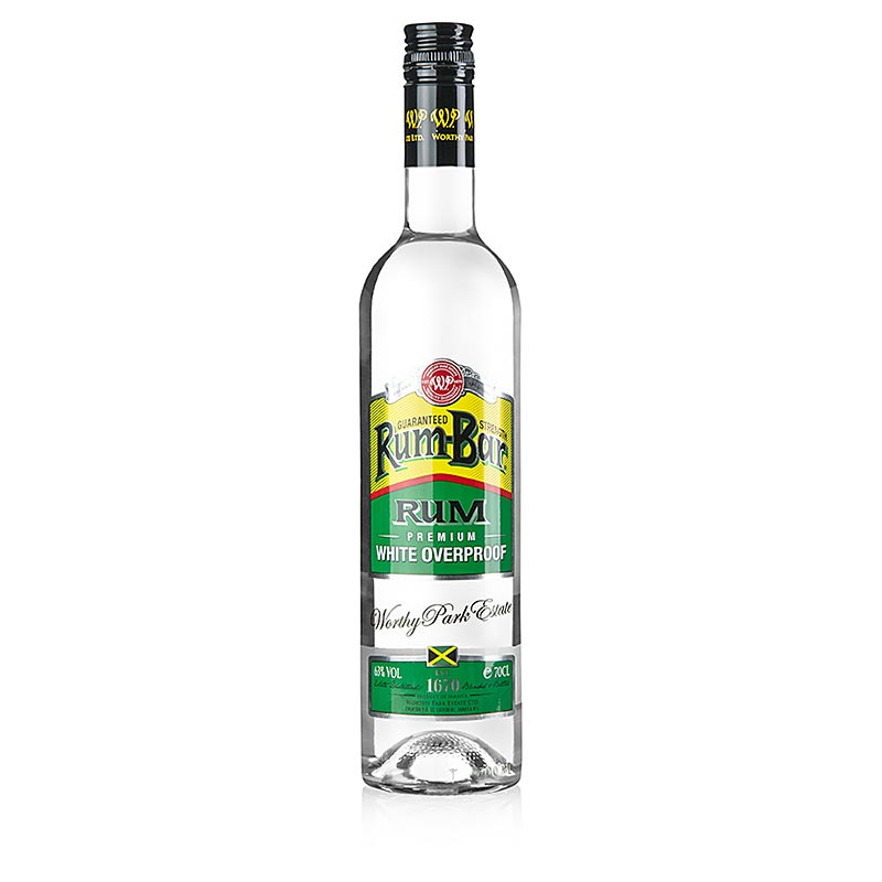 Worthy Park Estate Rum Bar White Overproof (rhum blanc), 63% vol. - 700 ml - Bouteille