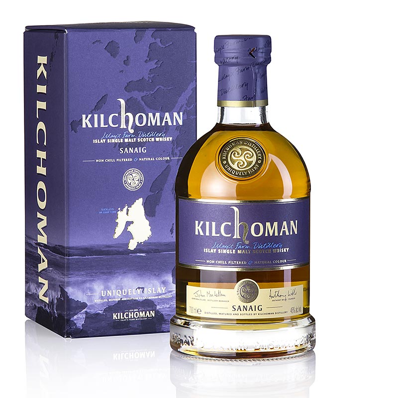 Whisky Single Malt Kilchoman Sanaig, 46% vol., Islay - 700 ml - bouteille