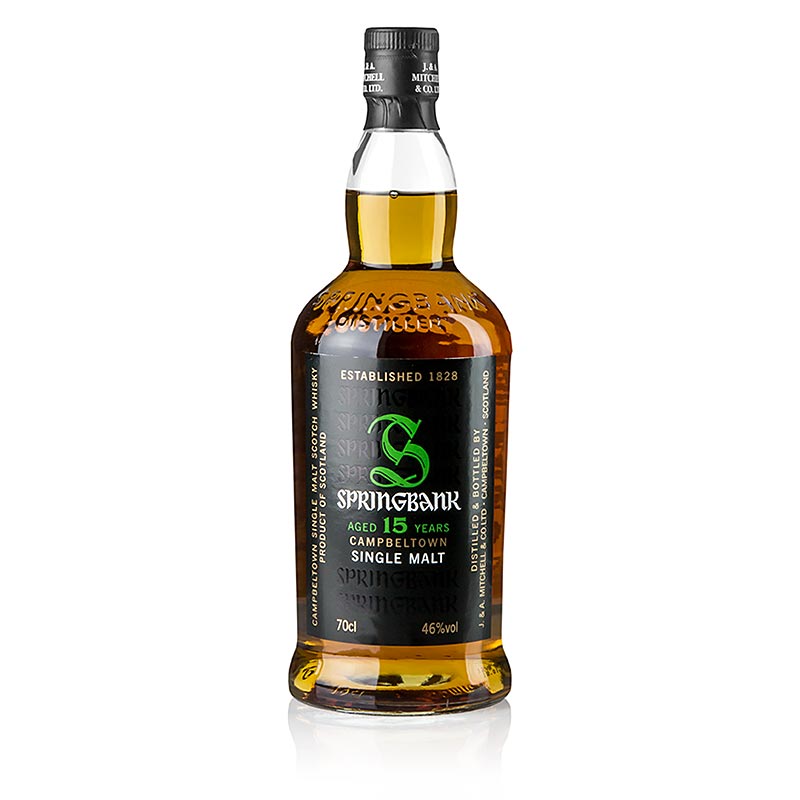 Whisky Single Malt Springbank, 15 ans, 46% vol., Campbeltown - 700 ml - bouteille