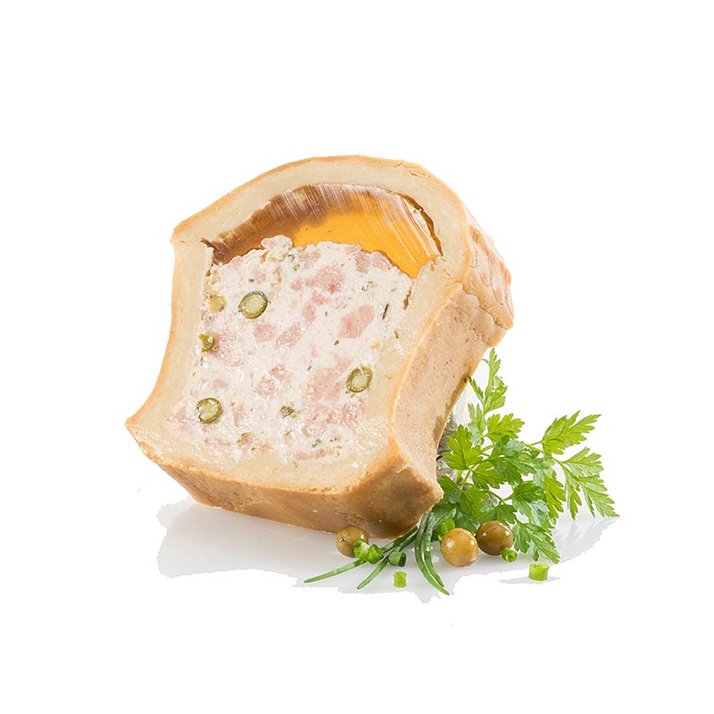 Pate de porc et herbes, enrobe de pate - 620g - Coque PE