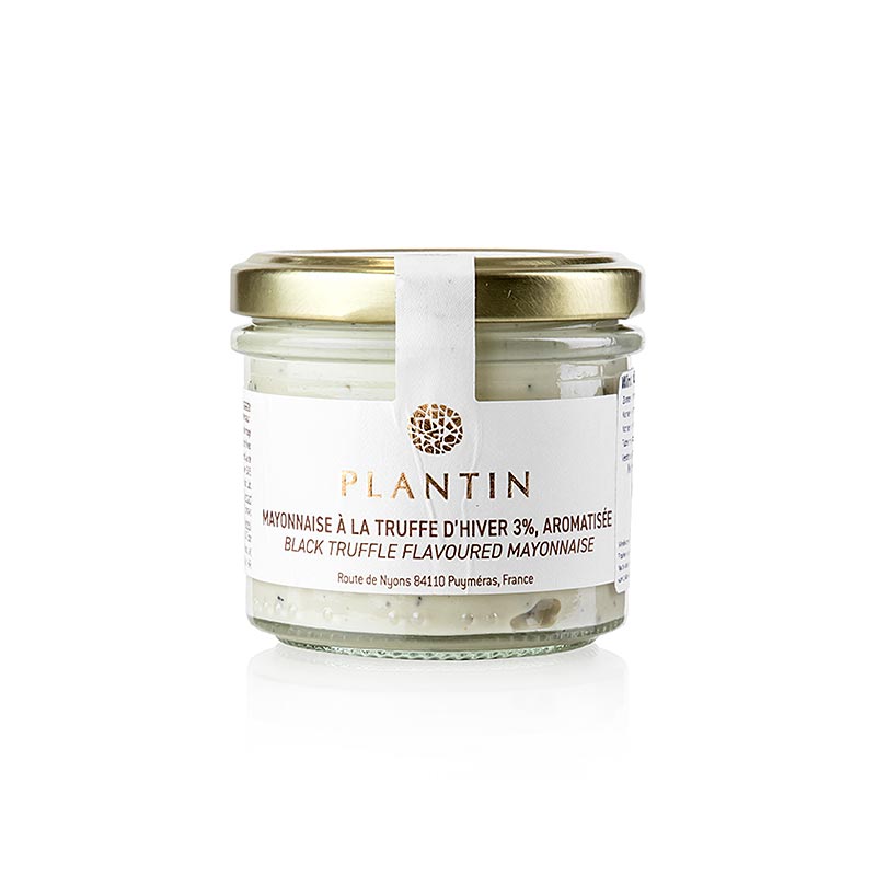 Truffle mayonnaise, with winter truffle (Tuber Melanosporum), Plantin - 100 g - Glass